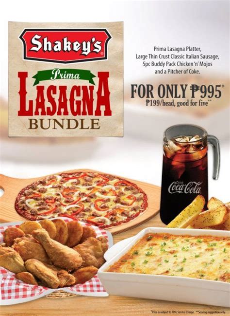 lasagna ormoc city|Shakey's Menu .